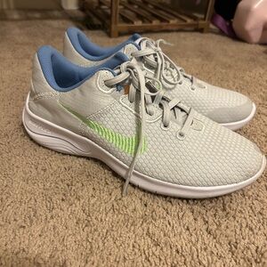 Nike White and Blue Sneakers